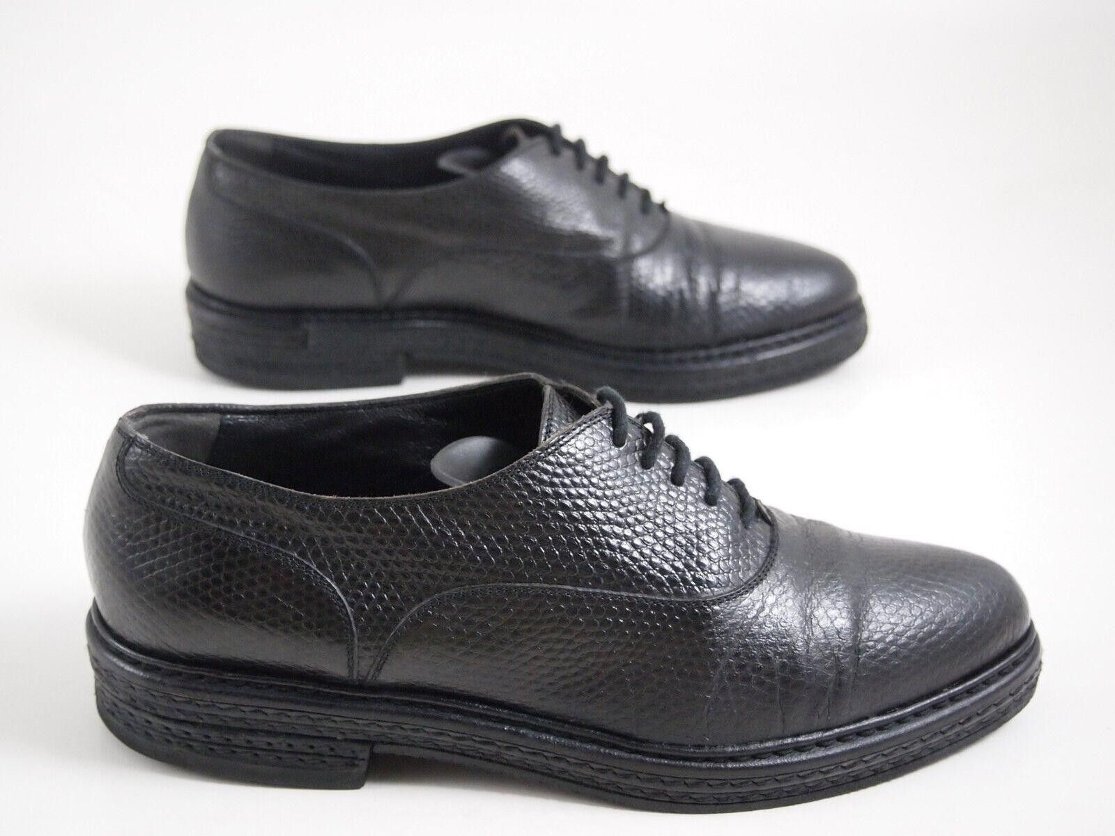 Prada Prada Oxfords Black Faux Snakeskin Leather EU 36 US6 Size US 6 / IT 36 - 4 Thumbnail