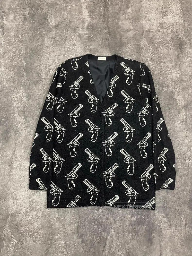 Saint Laurent Paris Saint Laurent Paris Pistol Revolver Wool Cardigan Size US XS / EU 42 / 0 - 1 Thumbnail
