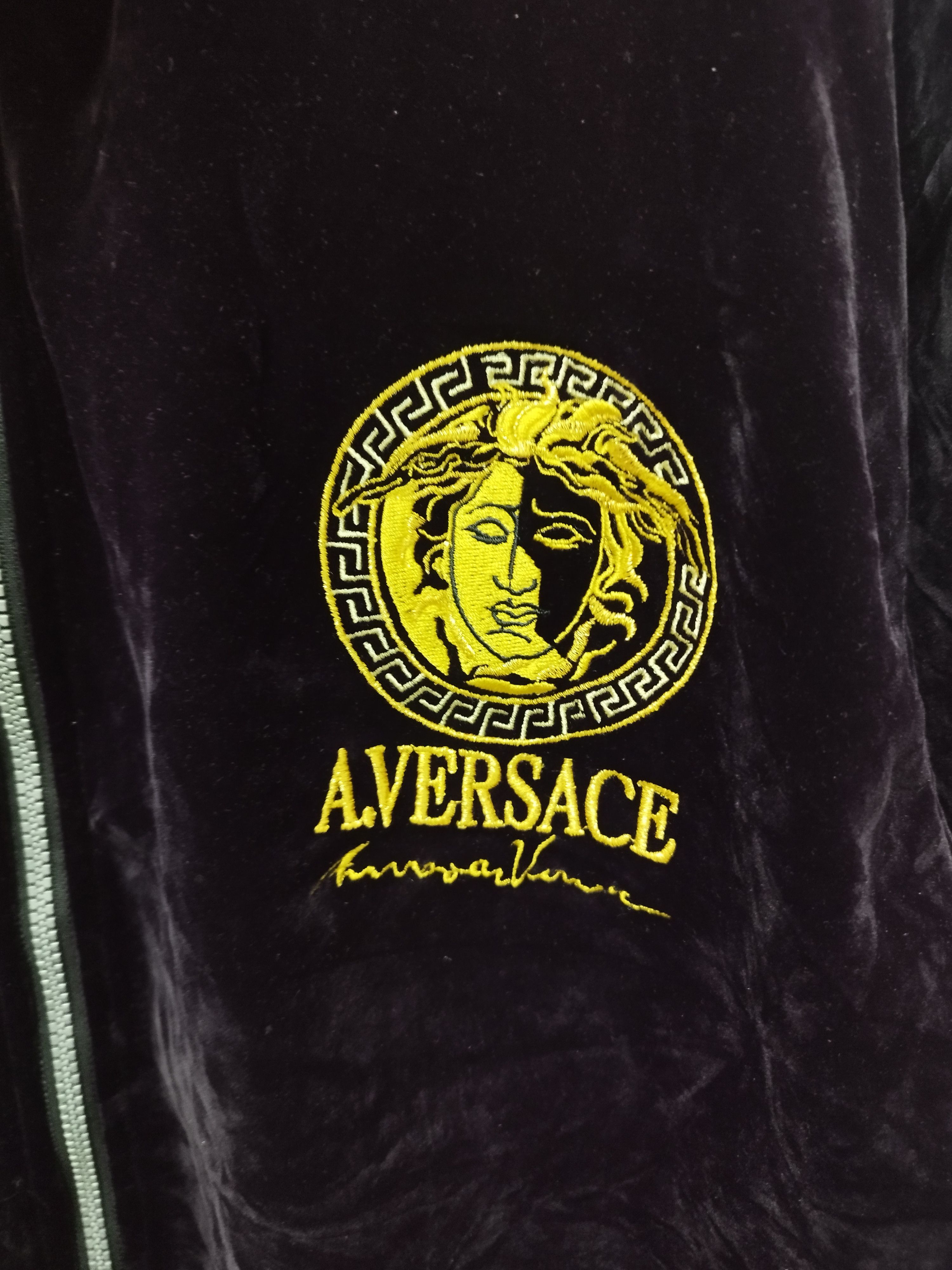 Versace Versace Velour Jacket Big Logo Medusa Purple Size US M / EU 48-50 / 2 - 5 Thumbnail