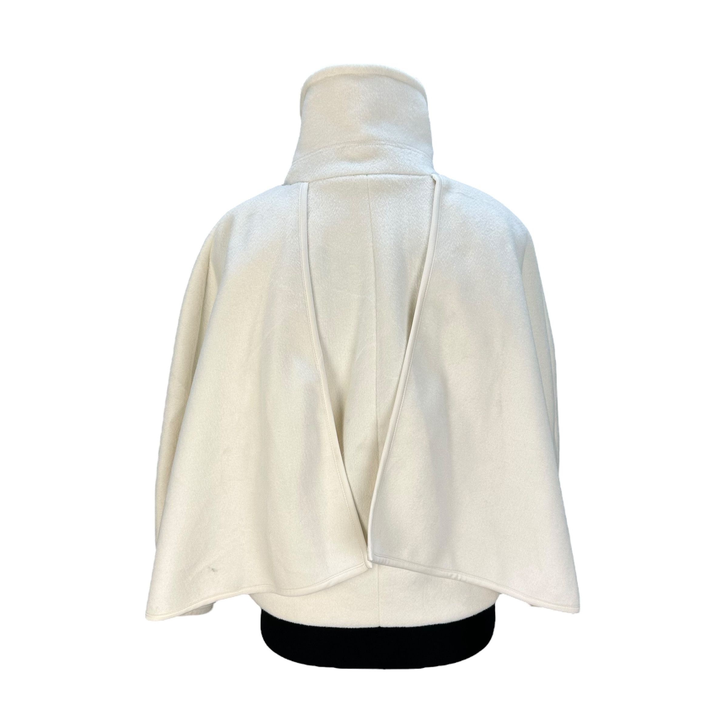 Japanese Brand SNIDEL High Collar White Cape Sleeveless Jacket #A57-1307 Size ONE SIZE - 5 Thumbnail