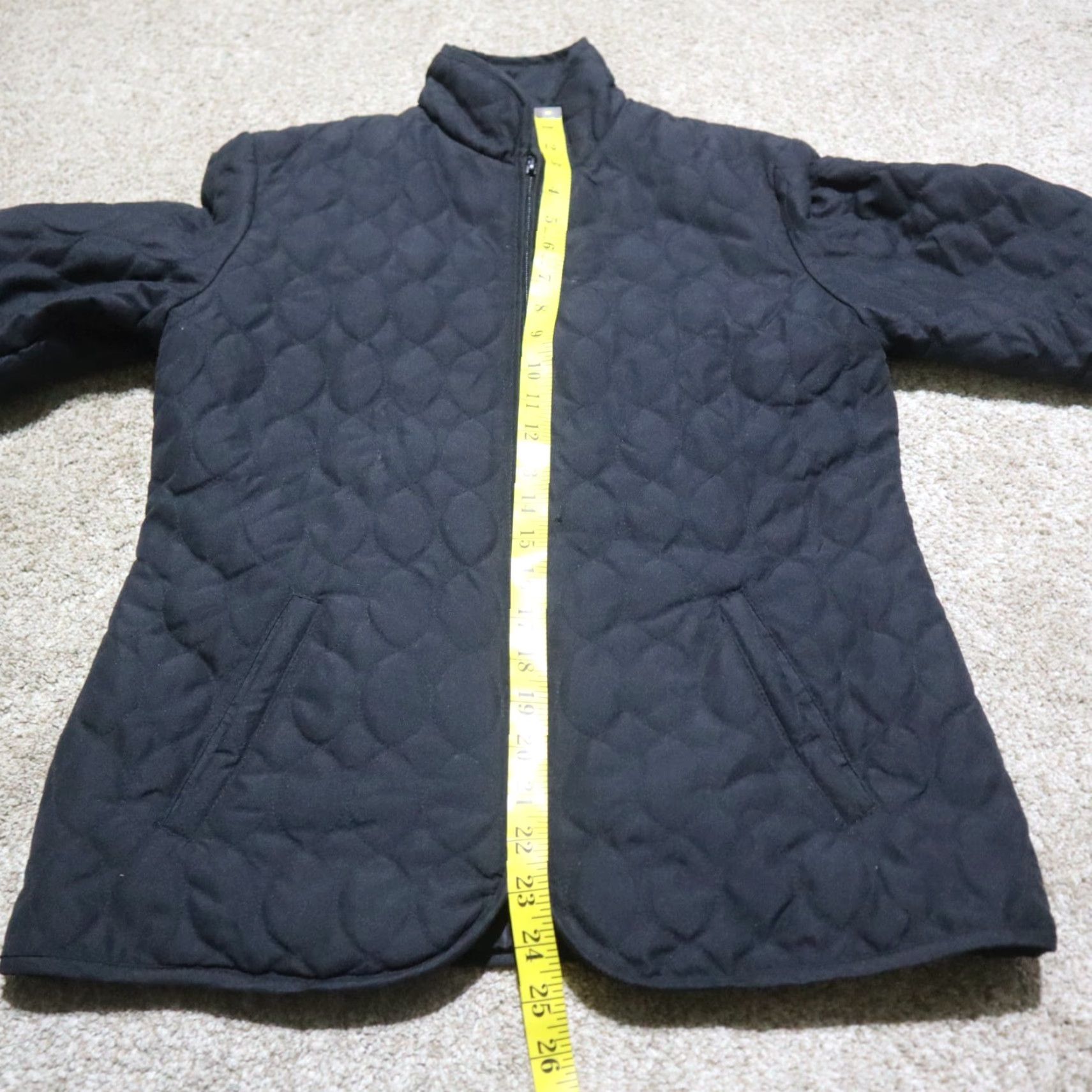Vintage KIM ROGERS Black Dimond Stitch Long Sleeve Jacket Coat Adult Womens Petite Small Size S / US 4 / IT 40 - 7 Thumbnail