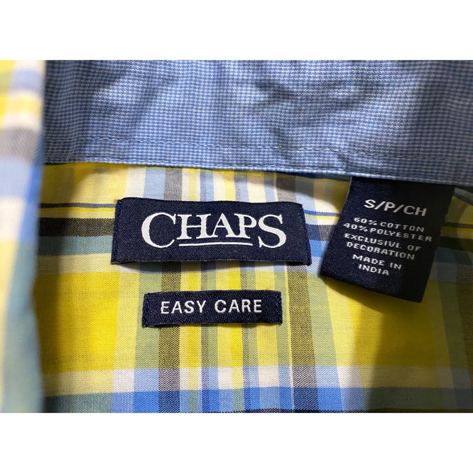 Chaps Chaps Mens Small Shirt S/S Button-Down Multicolor Plaid Easy Care Ralph Lauren Size US S / EU 44-46 / 1 - 5 Thumbnail