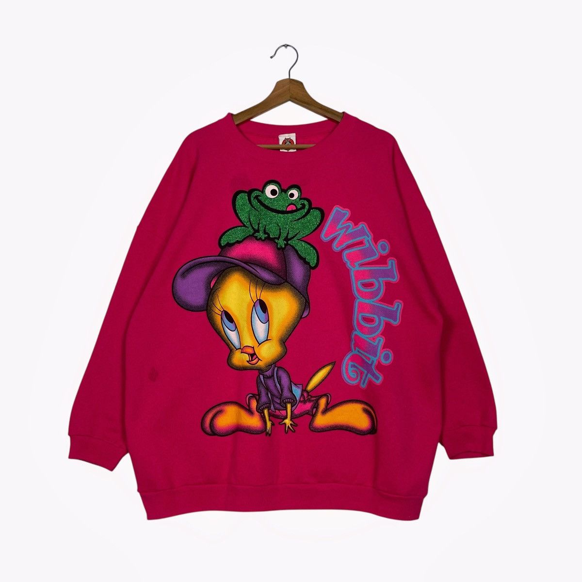 Vtg 90s Warner Bros Looney Tunes Tweety Wibbit Sweatshirt