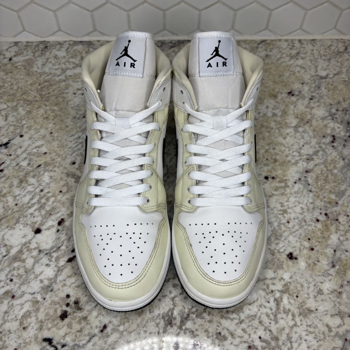 Jordan Brand Size 10W/8.5M - Jordan 1 Mid Coconut Milk Wmn CLEAN No Box Size US 10 / IT 40 - 5 Thumbnail