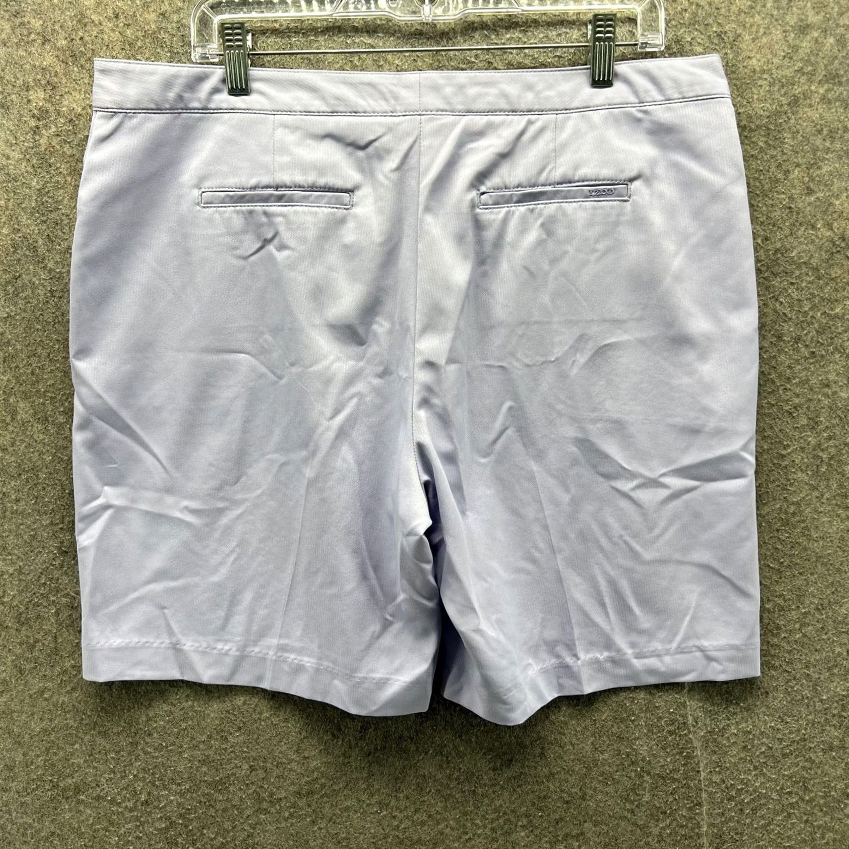 Izod Izod PerformX Shorts Women 14 Purple Stretch Chino Flat Front Casual 9 Inseam Size 36" / US 14 / IT 50 - 2 Thumbnail