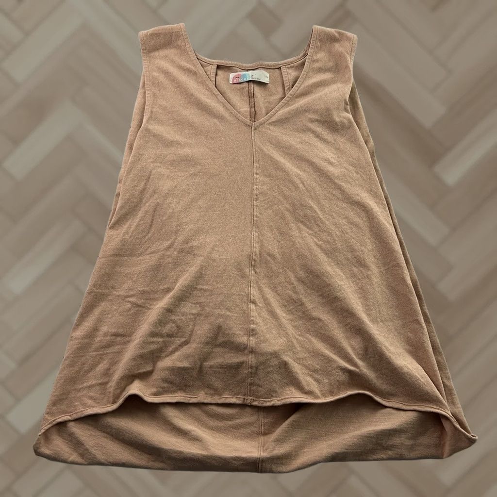 Free People Free People Beach Tank V-Neck Sleeveless Top Women’s M Beige Tan Size M / US 6-8 / IT 42-44 - 1 Thumbnail