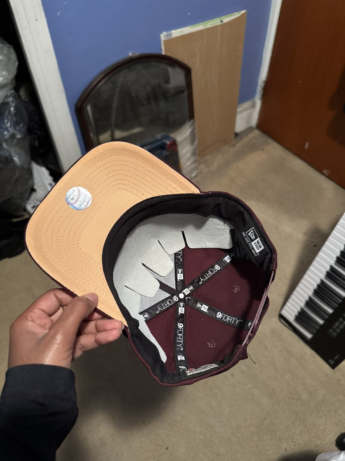 New Era Seattle Mariners Maroon Peach UV 9Forty A-Frame Size ONE SIZE - 3 Thumbnail