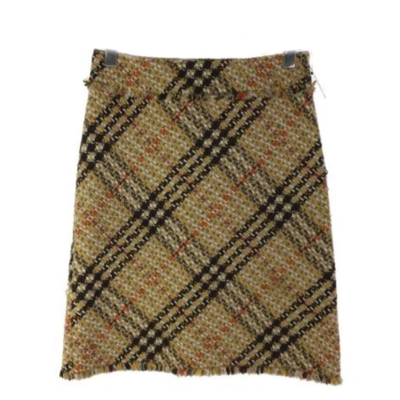 Burberry Burberry Nova Check Wool Tweed A Line Skirt Size 27" / US 4 / IT 40 - 1 Thumbnail