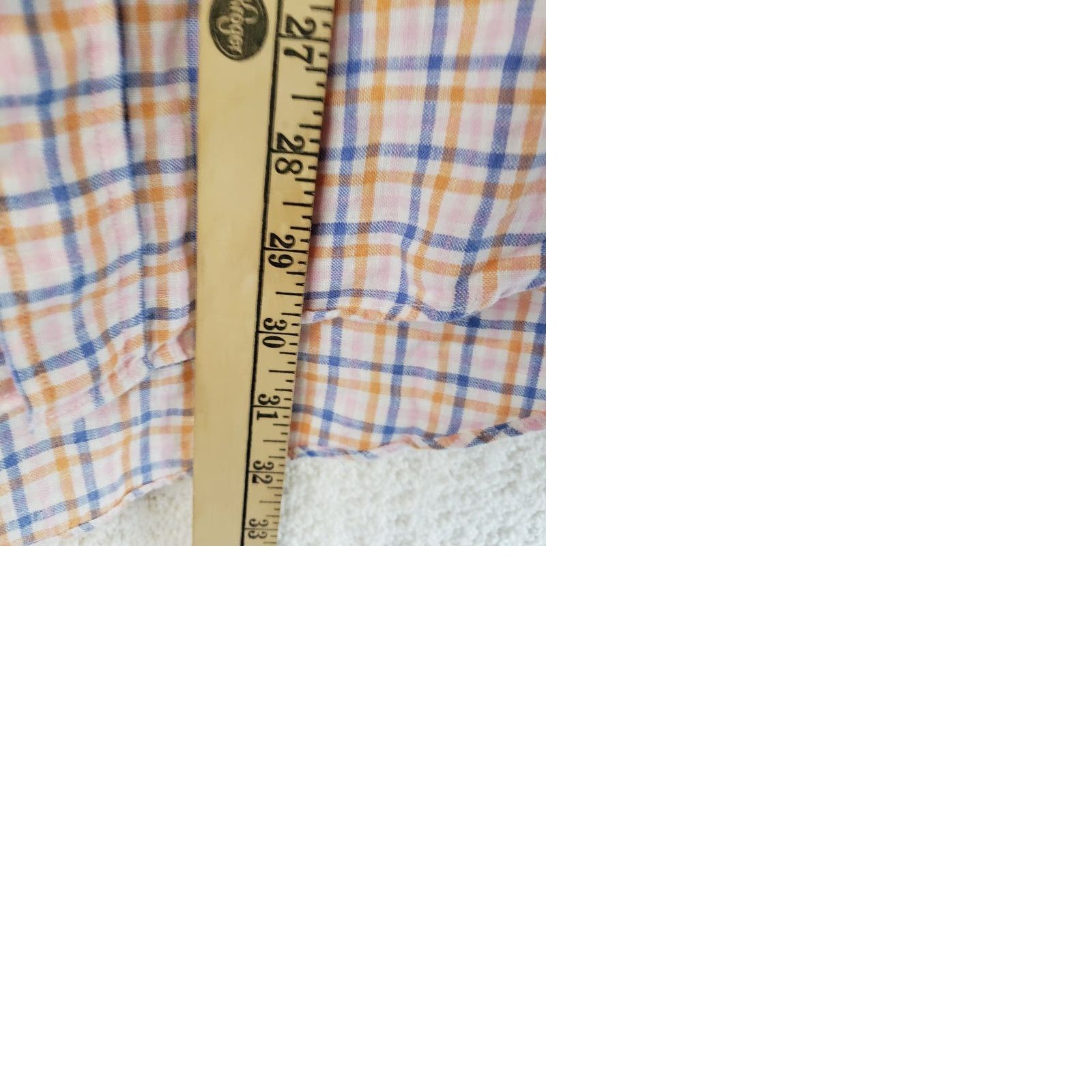 Brooks Brothers Brooks Brothers Linen Button-Up Shirt Men's L Plaid Multicolor Blue Orange Pink Pocket Short Sleeve Regular Fit Classic Casual Size US L / EU 52-54 / 3 - 9 Thumbnail