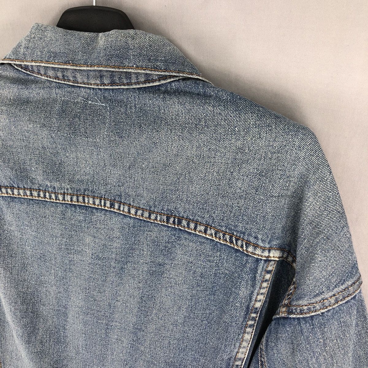 Japanese Brand Vintage Trucker Jacket Light Blue Denim by One Way Size US L / EU 52-54 / 3 - 5 Thumbnail