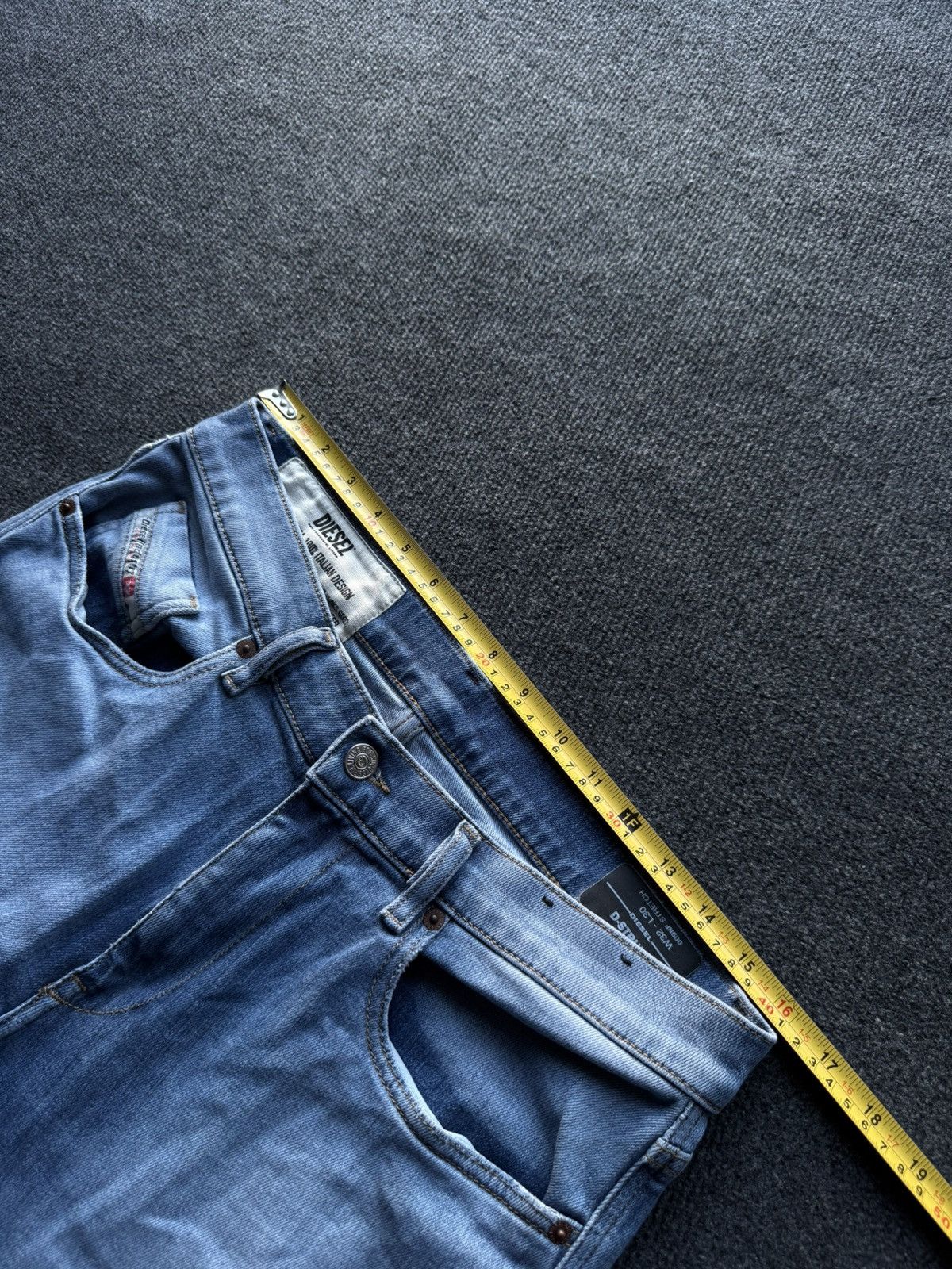 Diesel 00s Y2K Luxury vntg Diesel D-Strukt Slim Light Wash Jeans Size US 32 / EU 48 - 20 Thumbnail