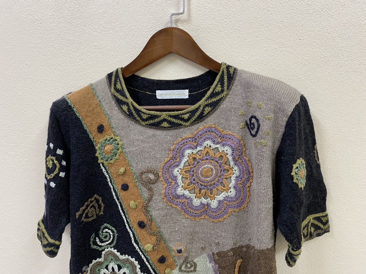 Japanese Brand × Vintage Vtg Knitwear 3D Logo Size M / US 6-8 / IT 42-44 - 7 Thumbnail