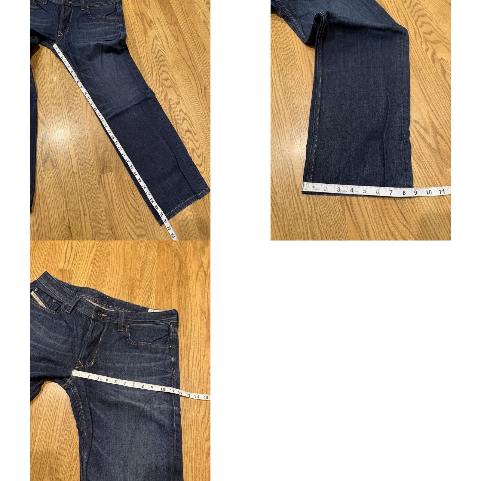 Diesel Diesel Larkee Jeans Mens Size 36x31 Button Fly Denim Blue Straight Regular 36 31 Size US 36 / EU 52 - 9 Thumbnail