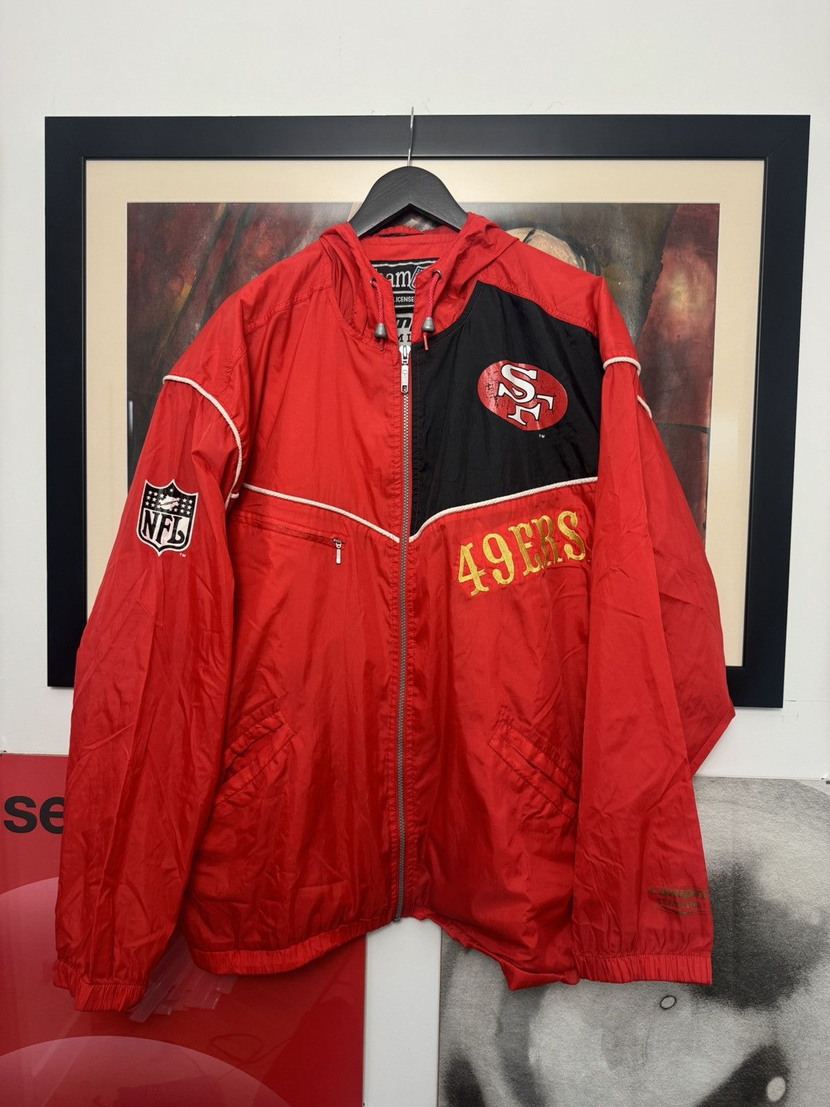 NFL Vintage 90s San Francisco 49ERS Jacket Lakers Buffalo Bills Size US XL / EU 56 / 4 - 1 Thumbnail