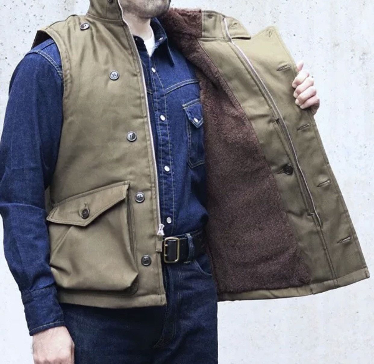 Freewheelers FREEWHEELERS WINTER AVIATORS’ VEST Size US M / EU 48-50 / 2 - 3 Thumbnail