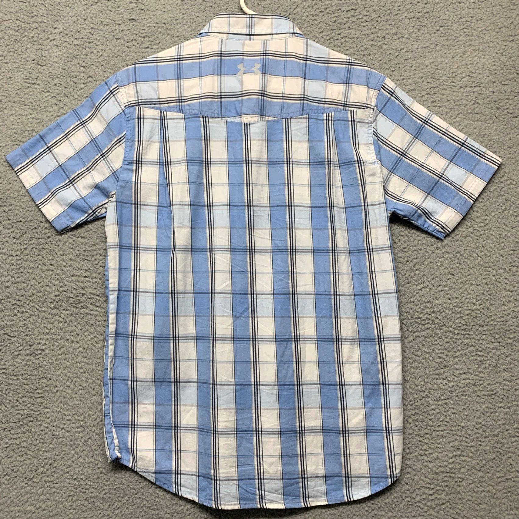 Under Armour Under Armour Men's M Fitted Plaid Short Sleeve Shirt Snap Button Collar Casual Shirt Size US M / EU 48-50 / 2 - 4 Thumbnail