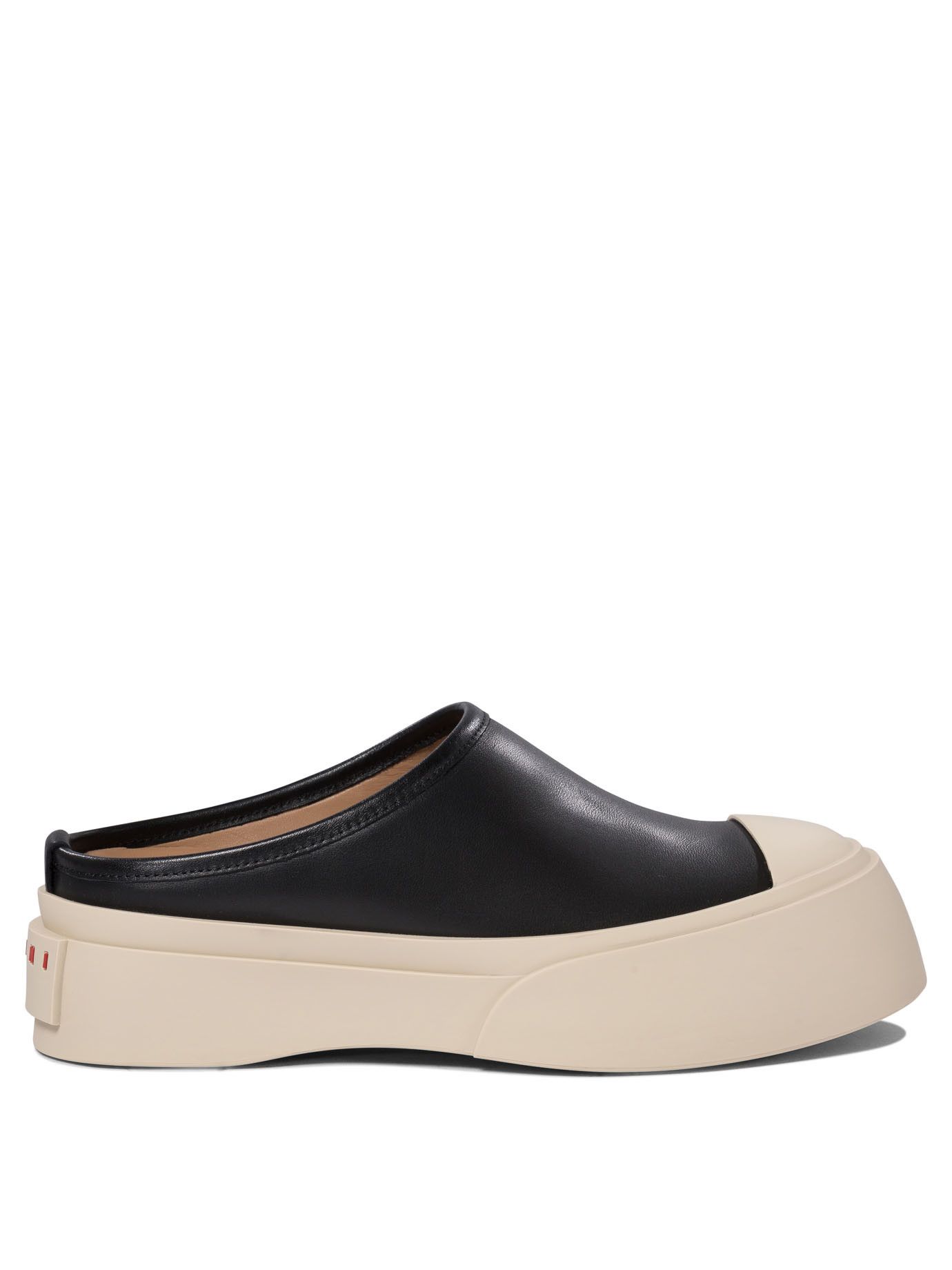 【関税&送料込】Marni Black Leather Pablo Slippers Black leather Pablo sabot | Marni