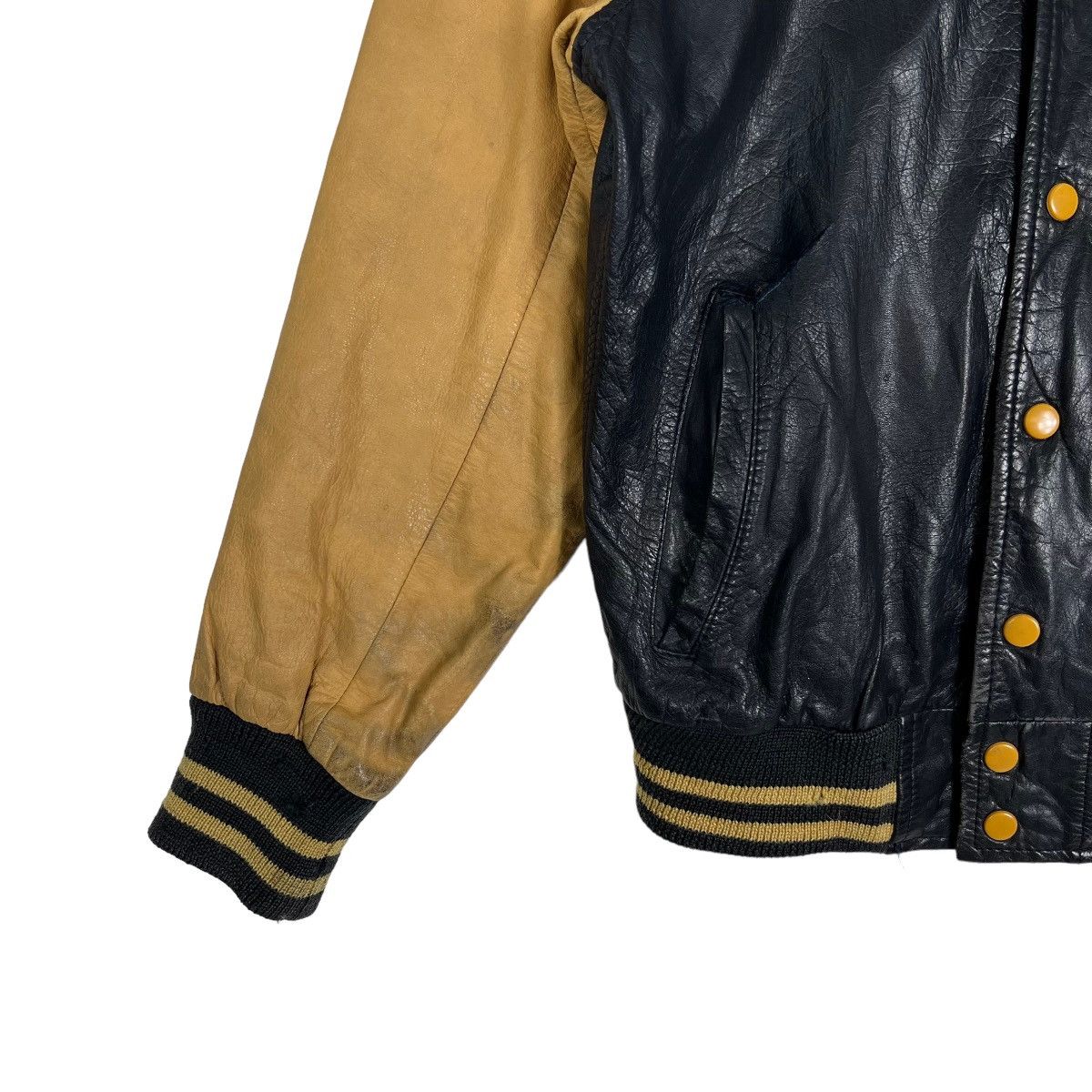 Japanese Brand 🔥 VINTAGE 1950s LEATHER STADIUM JACKET Size US M / EU 48-50 / 2 - 4 Thumbnail