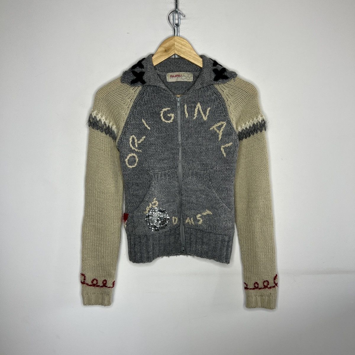 Affliction Vintage Y2K Opium Grunge Heavy Chunky Guru Knit Sweater 90s Size S / US 4 / IT 40 - 1 Thumbnail