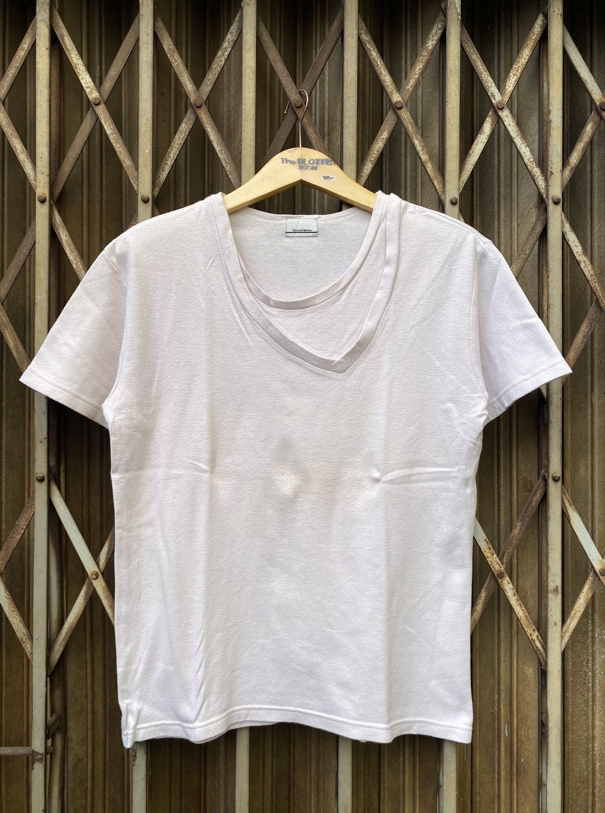 Denime Vintage Denime Double Collar Japanese Brand Tee Size M / US 6-8 / IT 42-44 - 1 Thumbnail