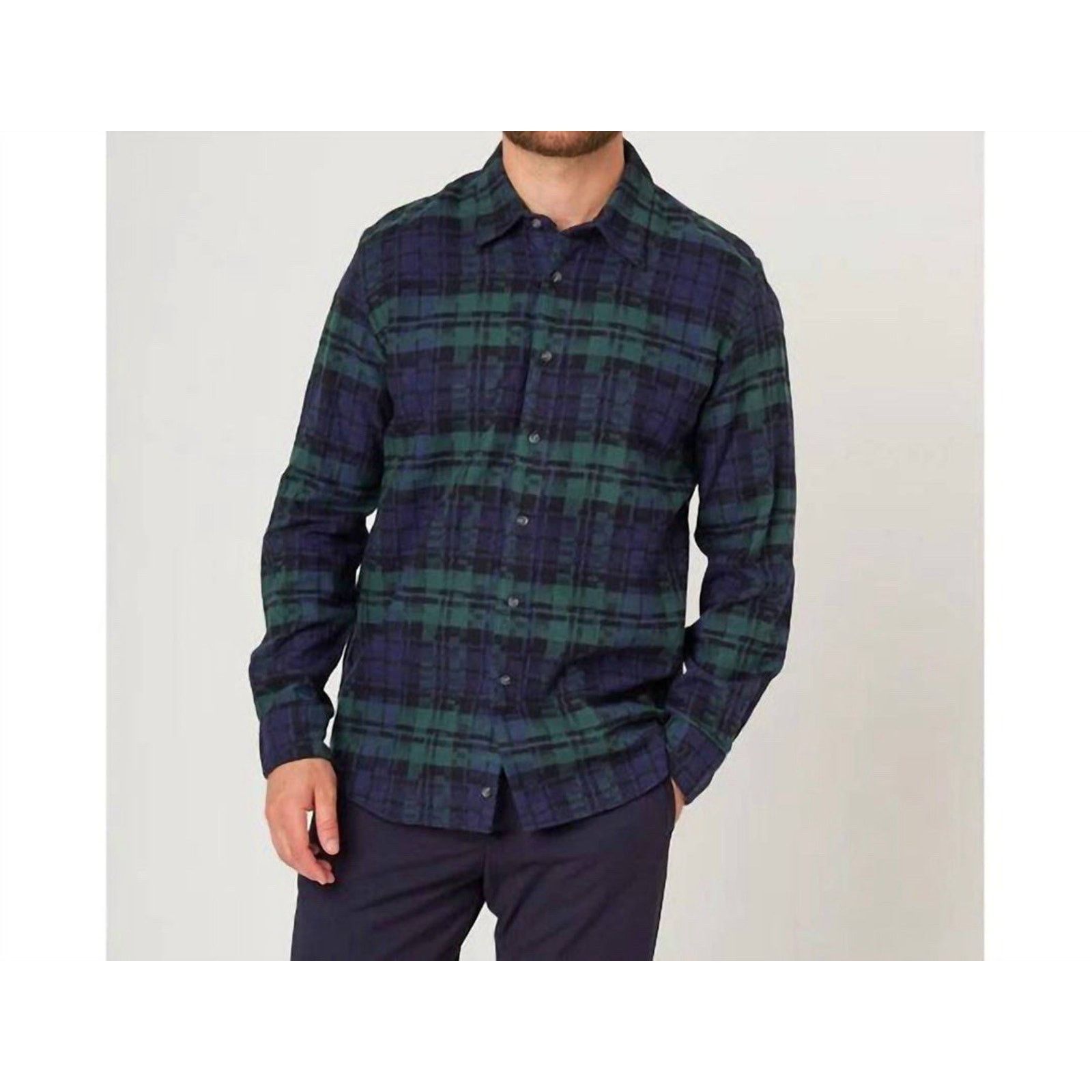 Peregrine Peregrine England Moore Plaid Flannel Green Shirt Men's L Size US L / EU 52-54 / 3 - 1 Thumbnail