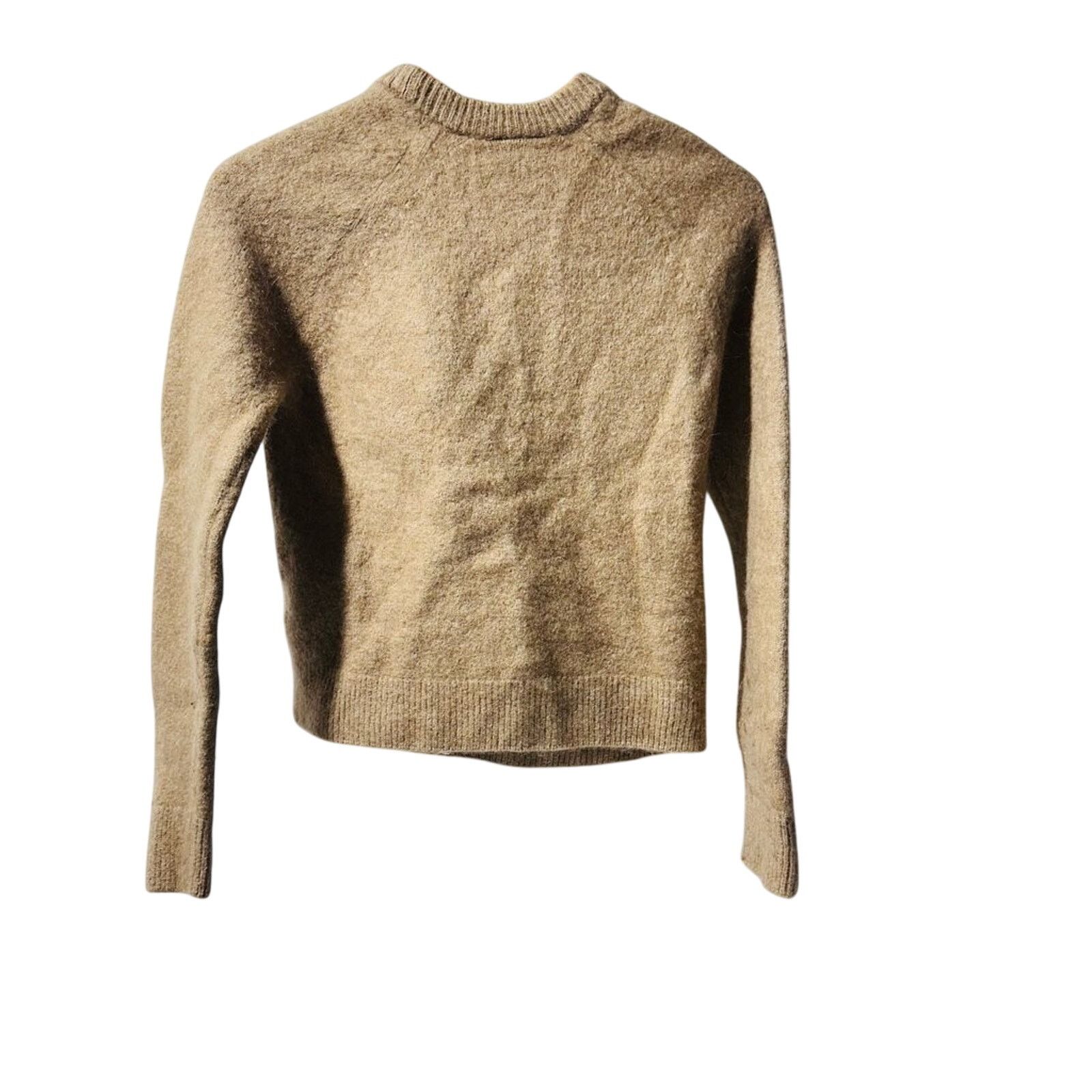 Lacoste Lacoste Tan Wool Blend Logo Crewneck Sweater Size S / US 4 / IT 40 - 3 Thumbnail