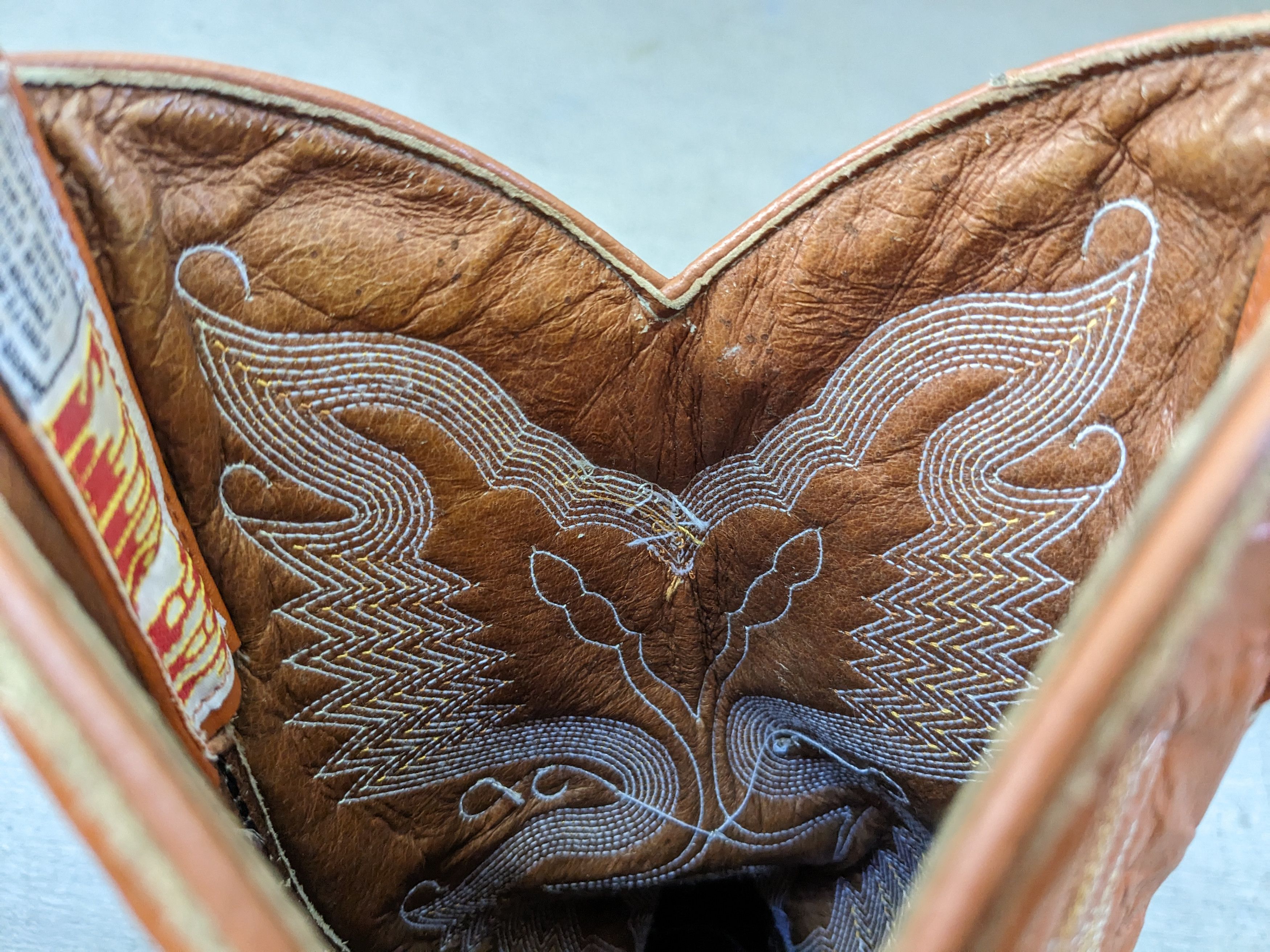 Vintage Eel Cowboy Boots Brown 8.5 Leather Mexico Botas Ranchwear Size US 8.5 / EU 41-42 - 10 Thumbnail