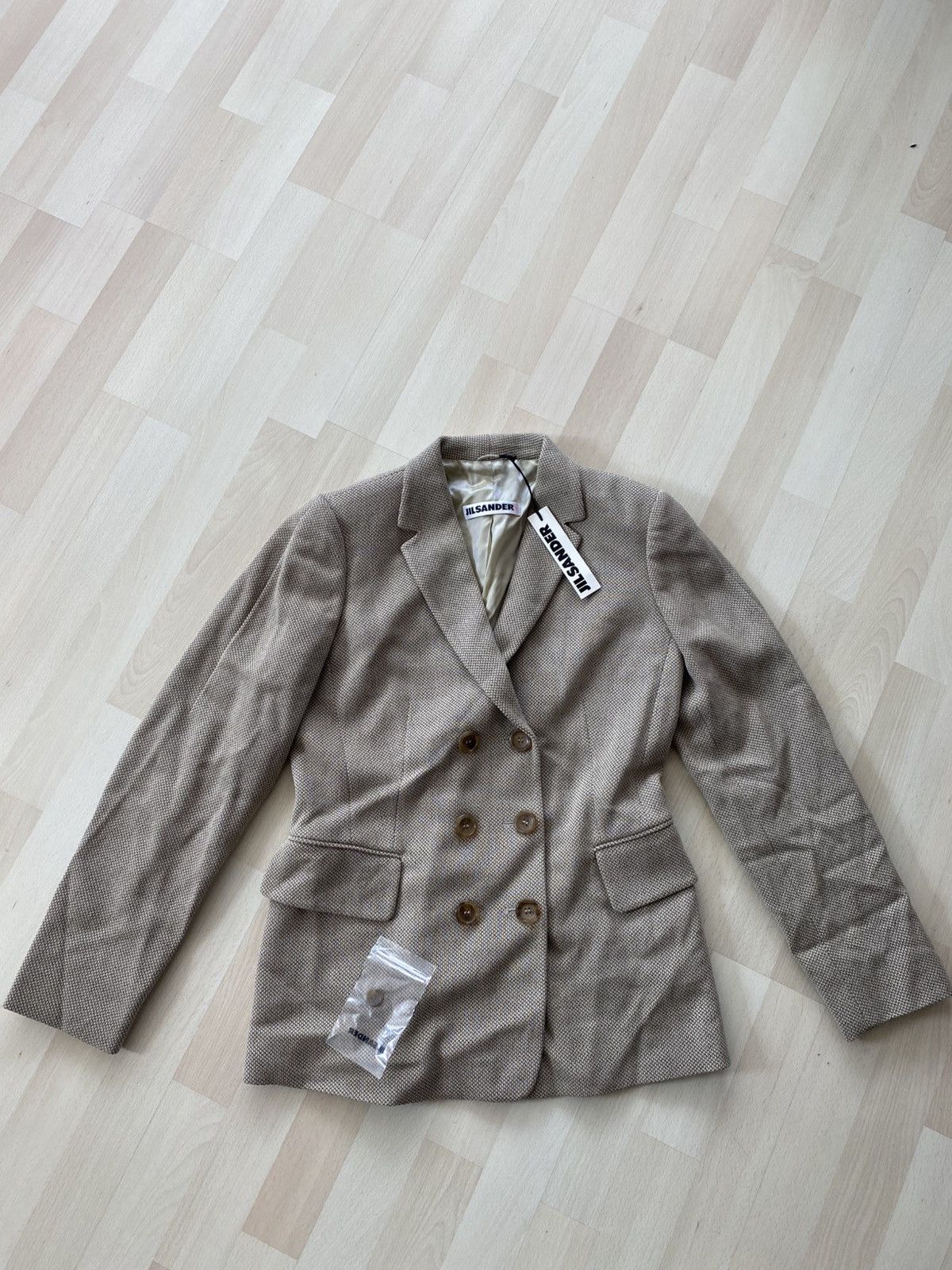 Jil Sander Vintage 90s Tweed Jil Sander Blazer Size XS / US 0-2 / IT 36-38 - 1 Thumbnail