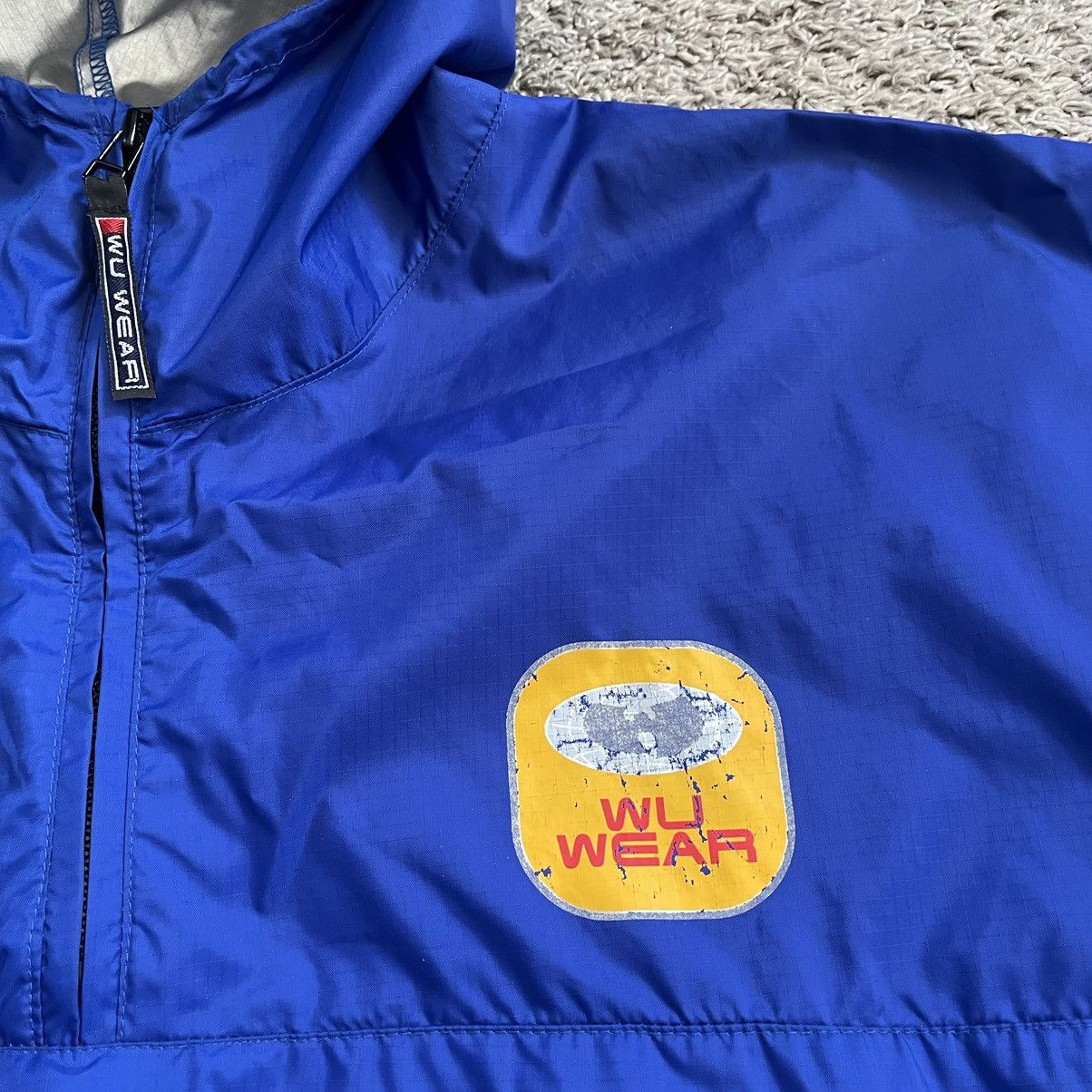 Wu-Tang Clan 🔴Wu-Wear Jacket Size XL Wu-Tang Blue Windbreaker Hoodie Rare Size US XL / EU 56 / 4 - 12 Thumbnail