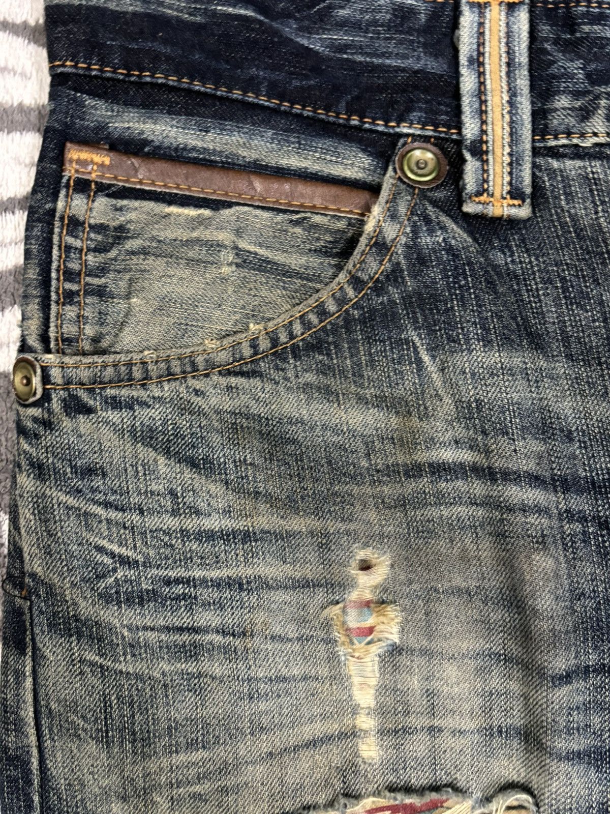 Edwin Vintage Edwin XV Mud Wash Baggy Distressed Grunge Jeans Size US 31 - 4 Thumbnail