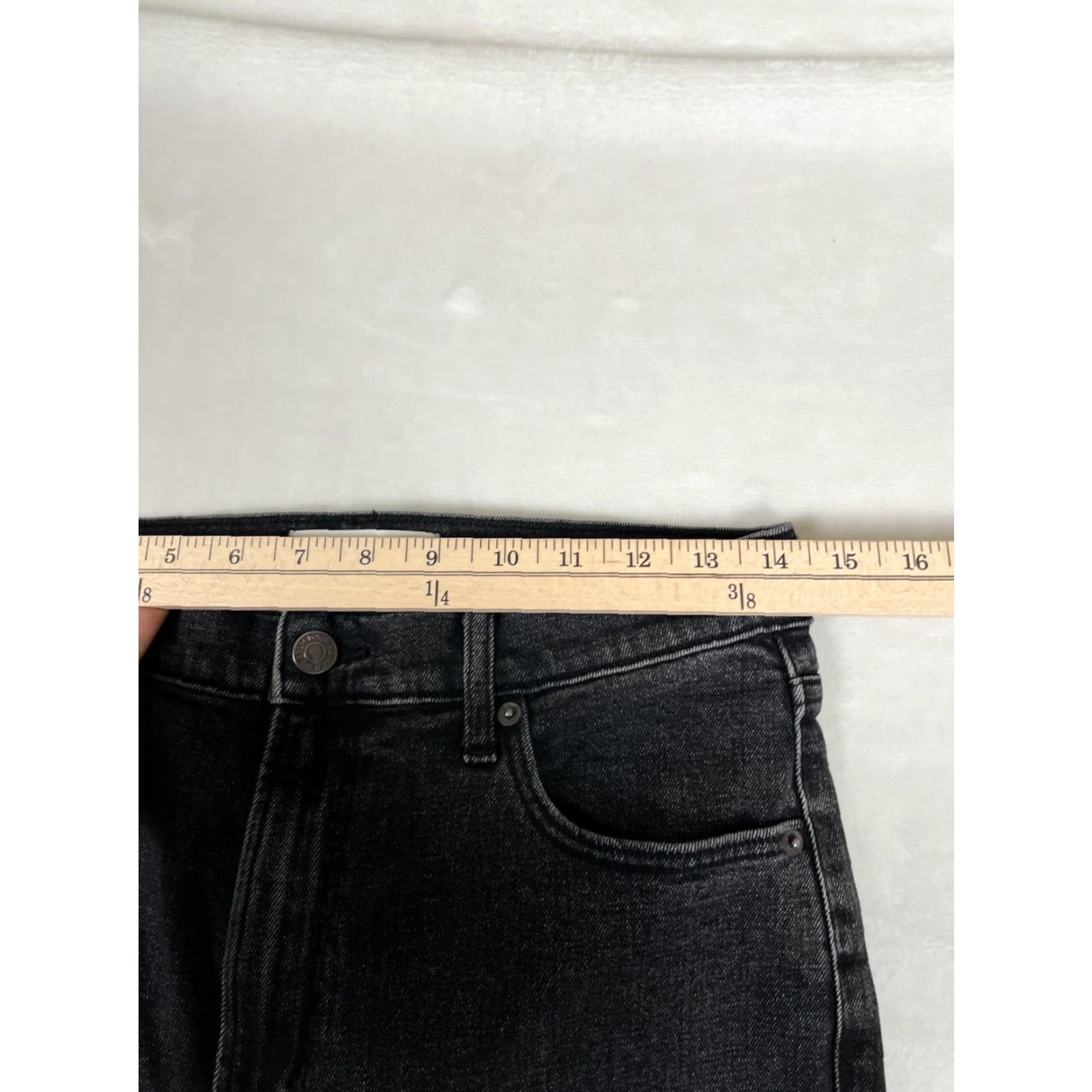 Abercrombie & Fitch Abercrombie & Fitch The Skinny High Rise Jeans Womens 6S Black Slit Denim Size 28" / US 6 / IT 42 - 5 Thumbnail