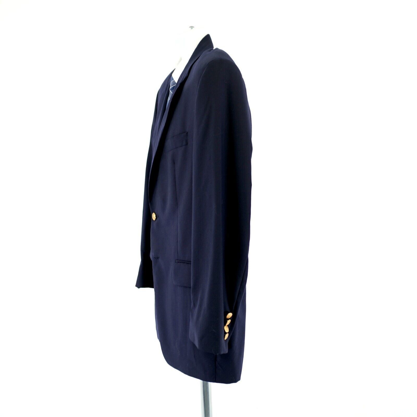 Chaps Chaps Ralph Lauren Blue Wool 2 Gold Button Blazer 40R Tagged Size 40R - 5 Thumbnail