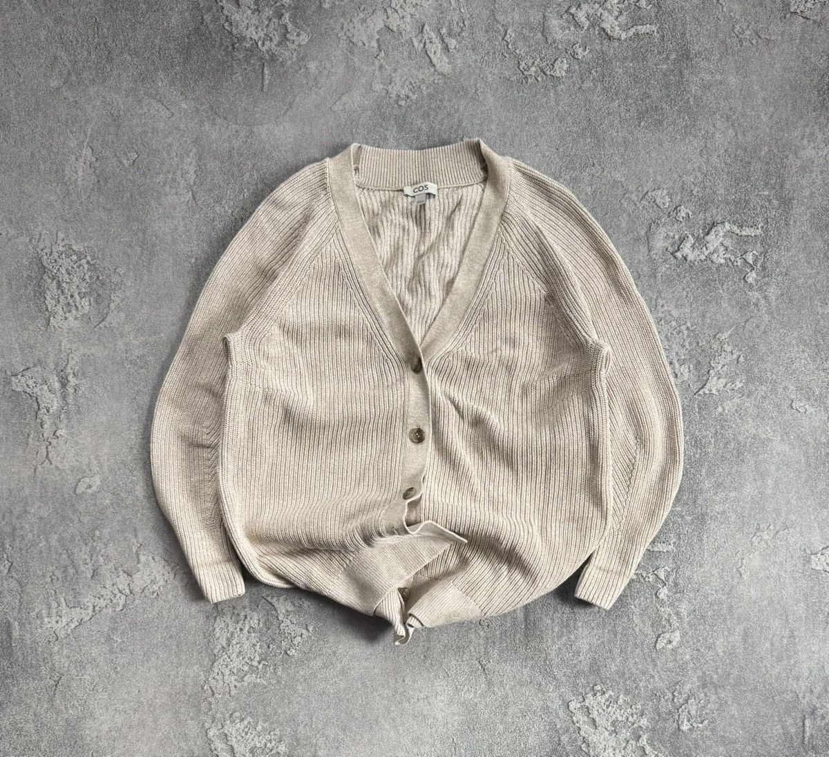 Cos × Designer COS S button up knitwear cardigan sweater jumper pullover Size S / US 4 / IT 40 - 1 Thumbnail