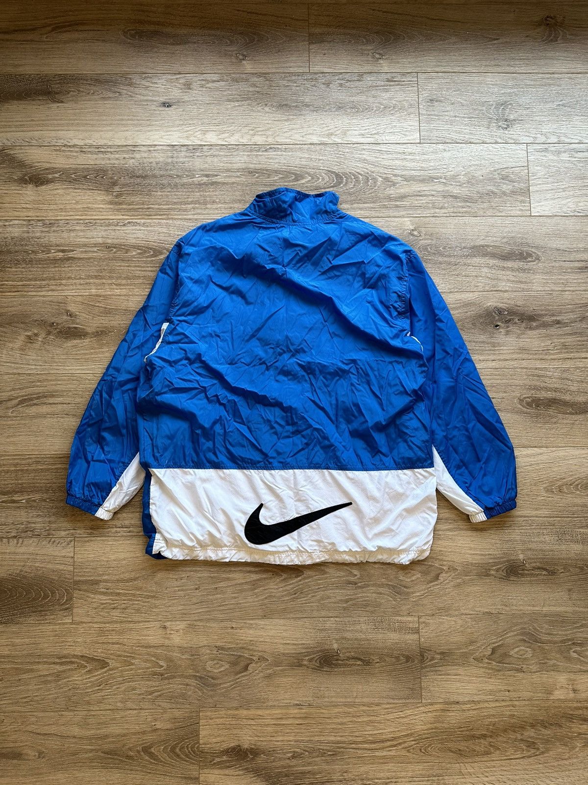 Nike × Vintage 90s Vintage Nike Nylon Retro Track Jacket Swoosh Logo Rare Size US XL / EU 56 / 4 - 1 Thumbnail