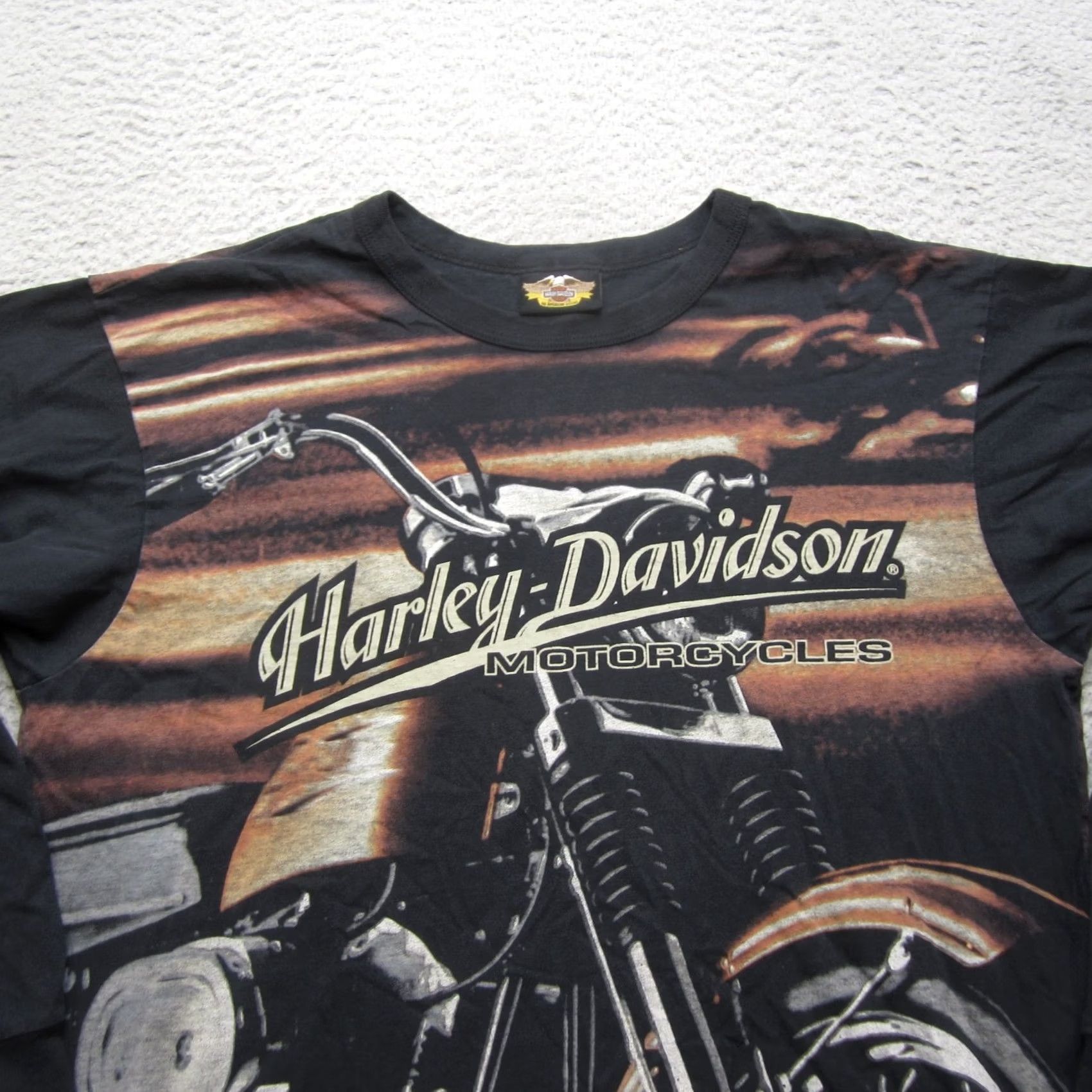 Harley Davidson Vintage Harley Davidson Shirt Mens L AOP Motorcycle Graphic Long Sleeve USA 90s - Big Size Size US L / EU 52-54 / 3 - 4 Thumbnail