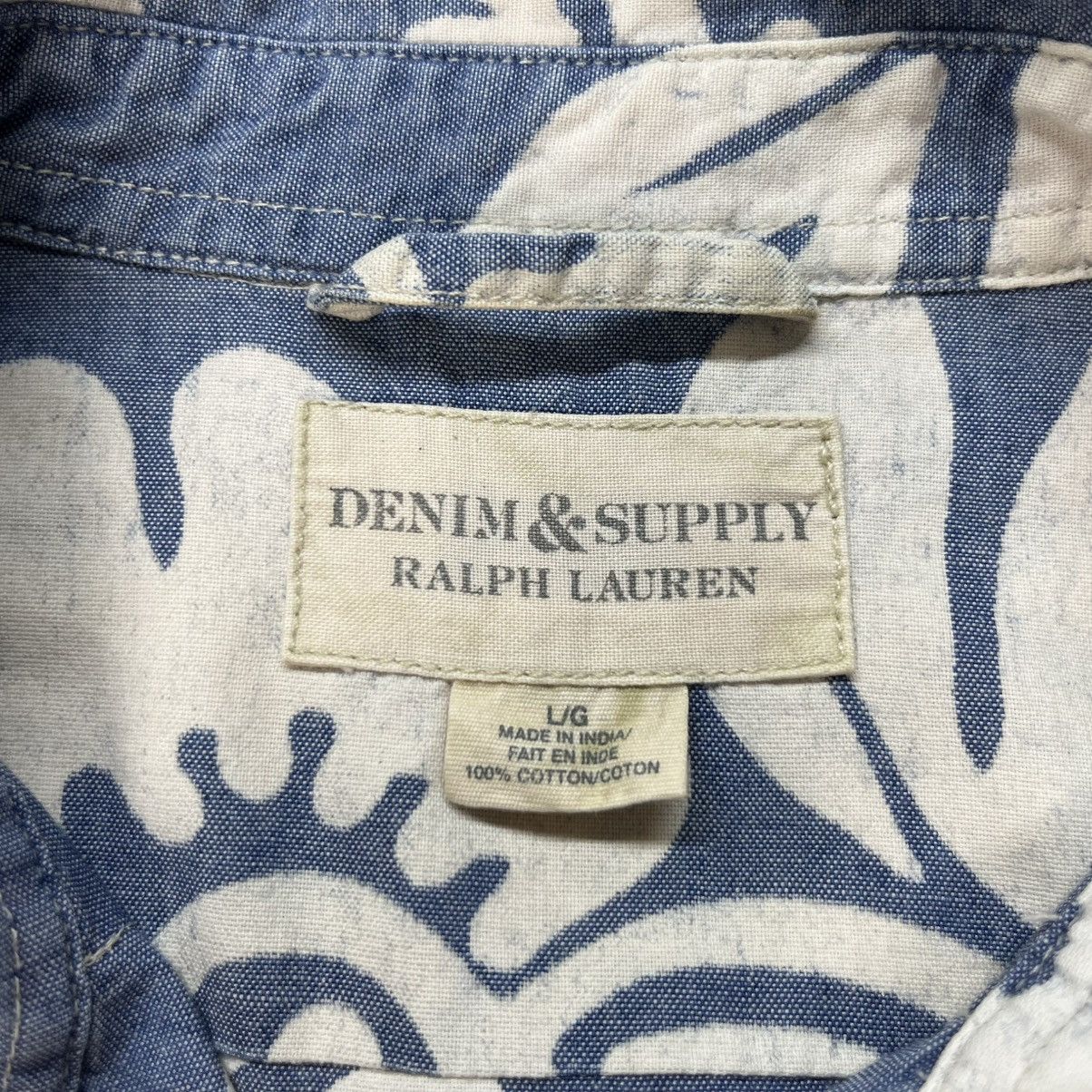 Vintage Ralph Lauren Denim Supply Floral Western Hawaiian Pearl Snap Size US L / EU 52-54 / 3 - 6 Thumbnail