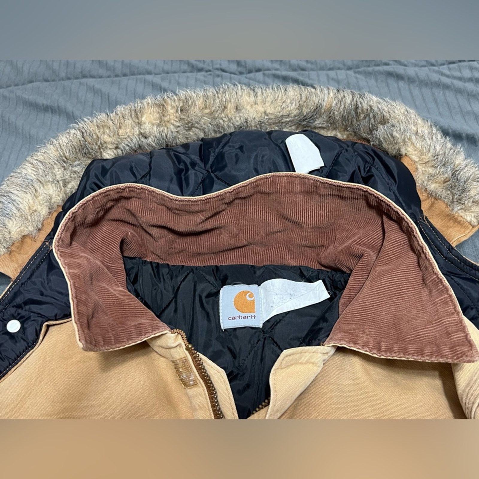 Carhartt VTG Carhartt Jacket CQ186 Chore Coat Canvas 90s UNION MADE Size US XXL / EU 58 / 5 - 5 Thumbnail