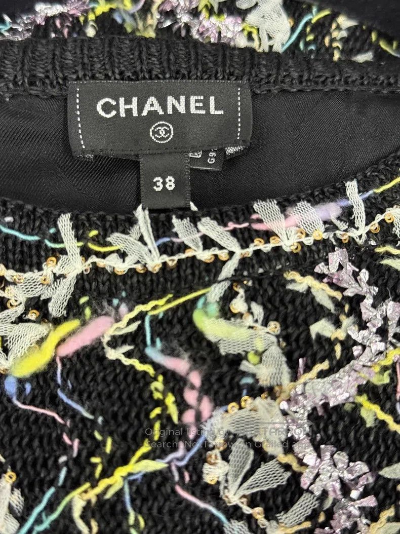 Chanel Chanel 22 spring and summer colourful tweed braided sleeve Size XS / US 0-2 / IT 36-38 - 4 Thumbnail
