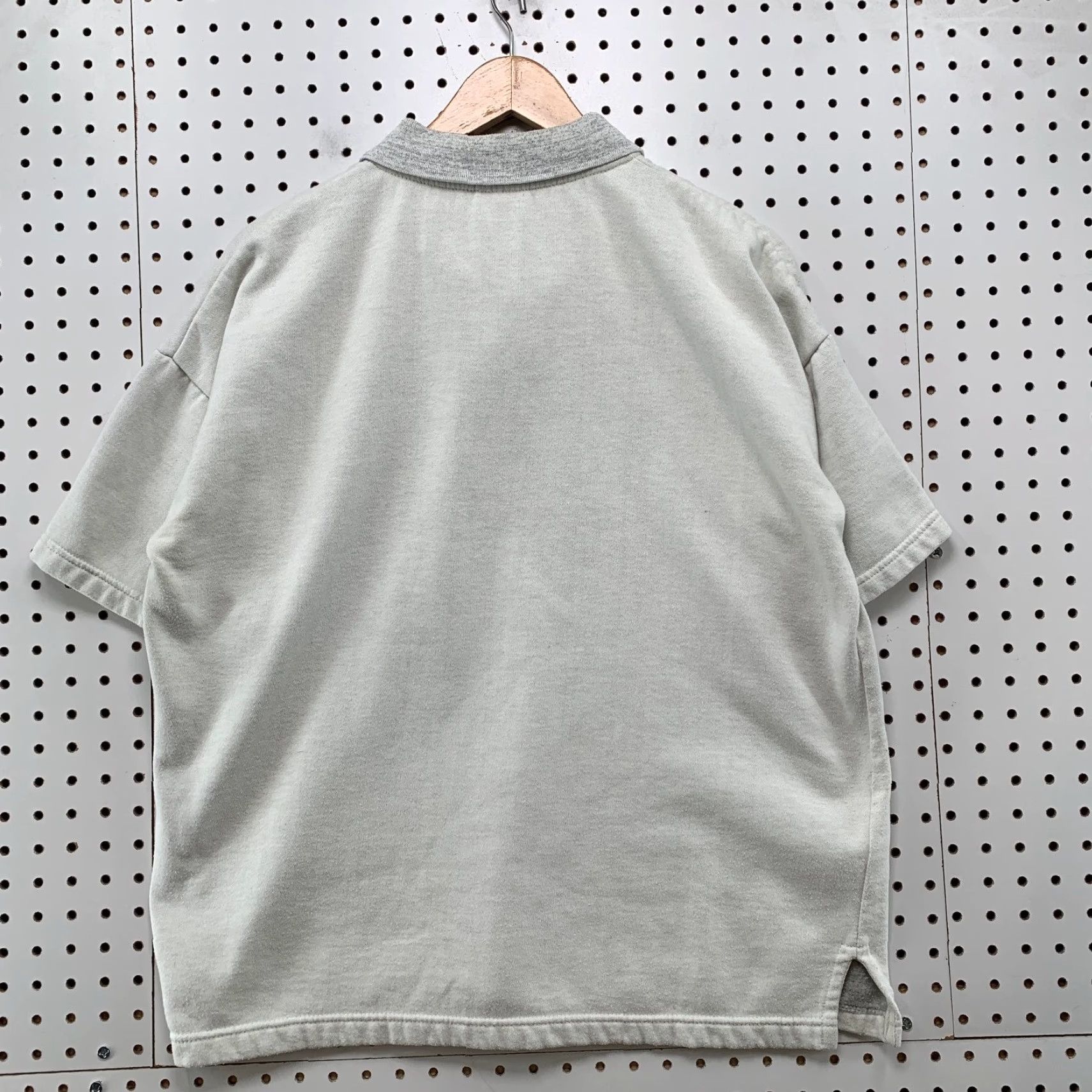 Adidas VINTAGE adidas Polo Shirt Mens L Gray Fleece Short Sleeve Collared Polo - Men Sports 60s 70s 80s - Golf Mens Size US L / EU 52-54 / 3 - 2 Thumbnail