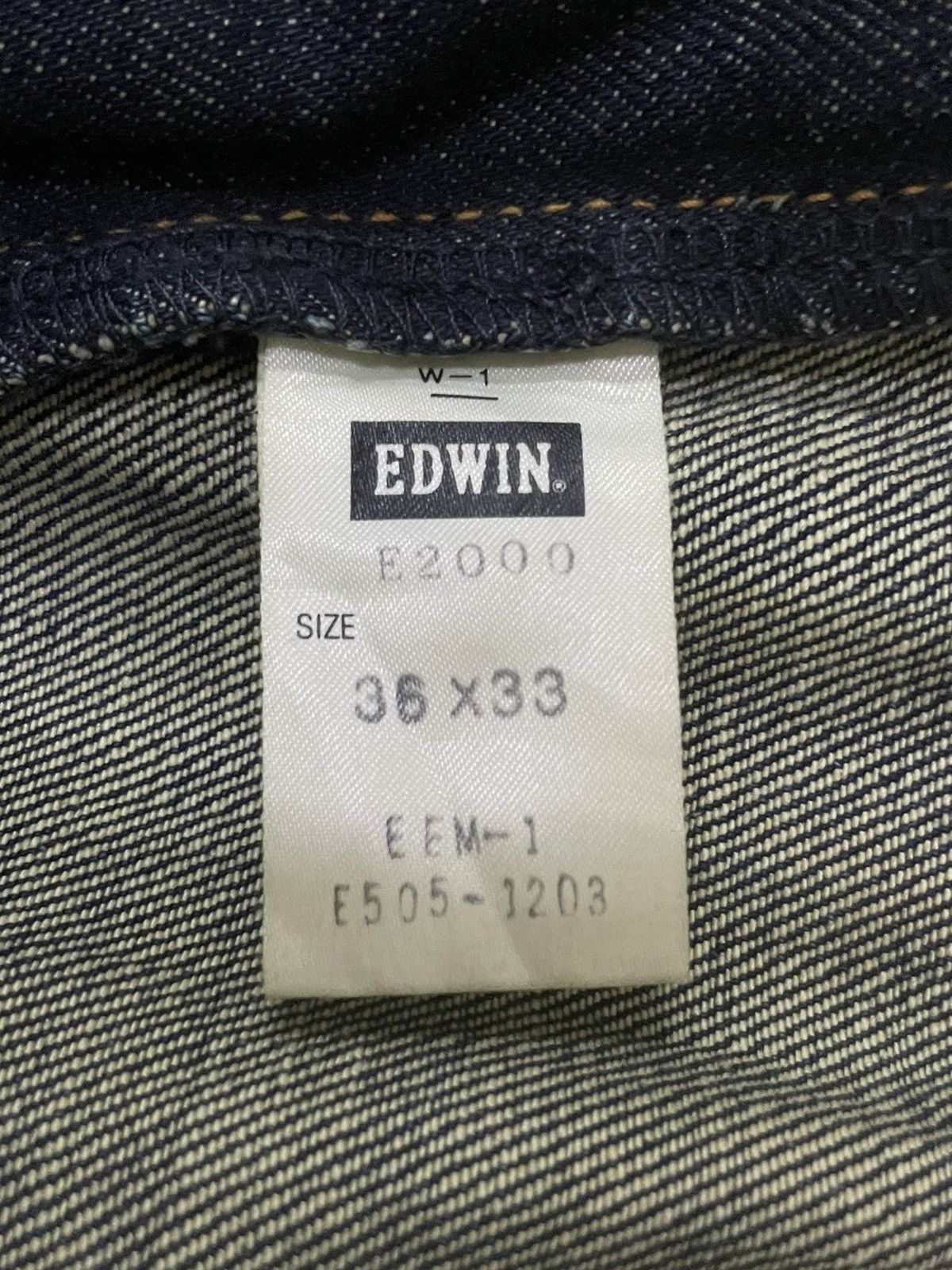 Edwin × Le Grande Bleu (L.G.B.) × Vintage 2000s Edwin Engineered E Function Curved Leg Aging Jeans Size US 36 / EU 52 - 19 Thumbnail