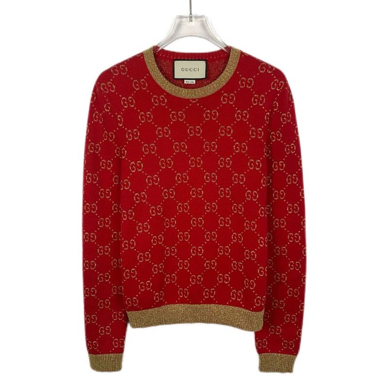 Gucci Gucci Red logo old flower full print cotton round-neck long Size US XS / EU 42 / 0 - 1 Thumbnail
