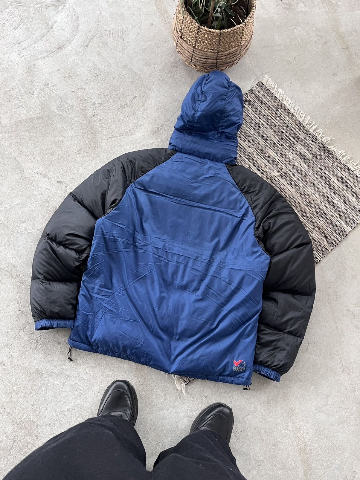 The North Face Vintage Millet Blue Black Outdoor Down Jacket Avantgarde Size US XL / EU 56 / 4 - 2 Thumbnail