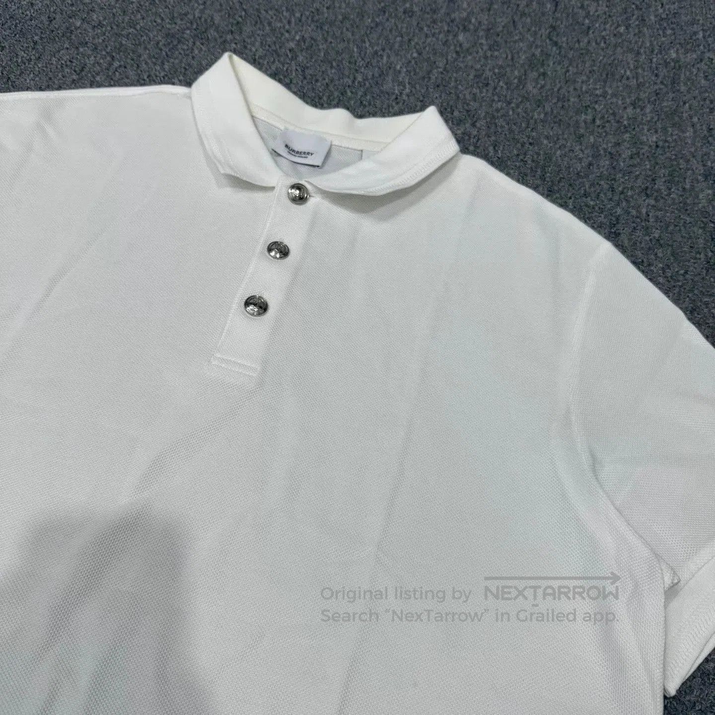 Burberry White Short-Sleeve Polo Shirt. Size US XL / EU 56 / 4 - 3 Thumbnail