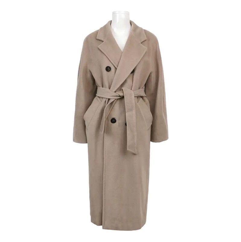 Max Mara MaxMara Gray Cashmere Blend Long Coat 0089 Size S / US 4 / IT 40 - 1 Thumbnail
