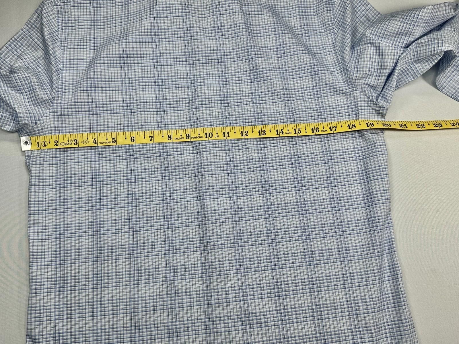 Calvin Klein Calvin Klein Blue Checked Slim Fit Stretch Button Down S Size US S / EU 44-46 / 1 - 6 Thumbnail