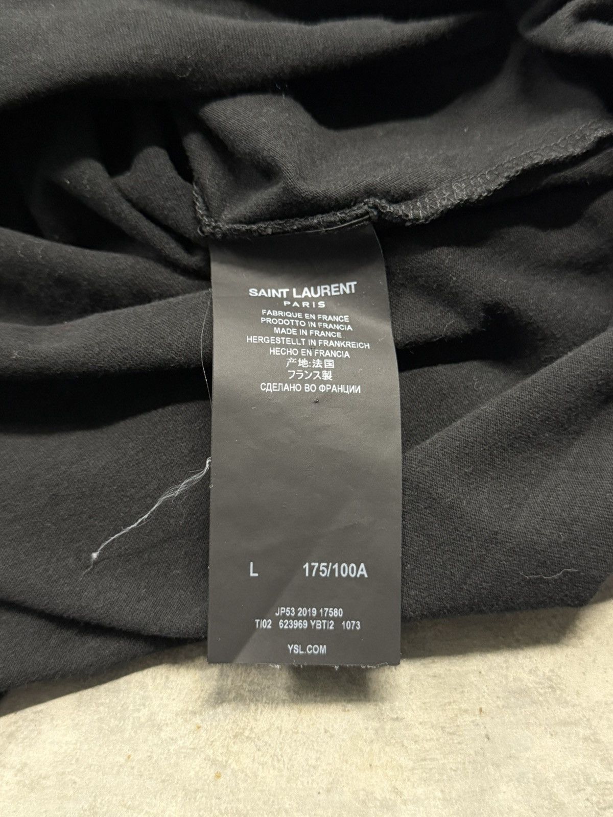 Saint Laurent Paris Saint Laurent 2019 No Hell T-Shirt Size US L / EU 52-54 / 3 - 5 Thumbnail