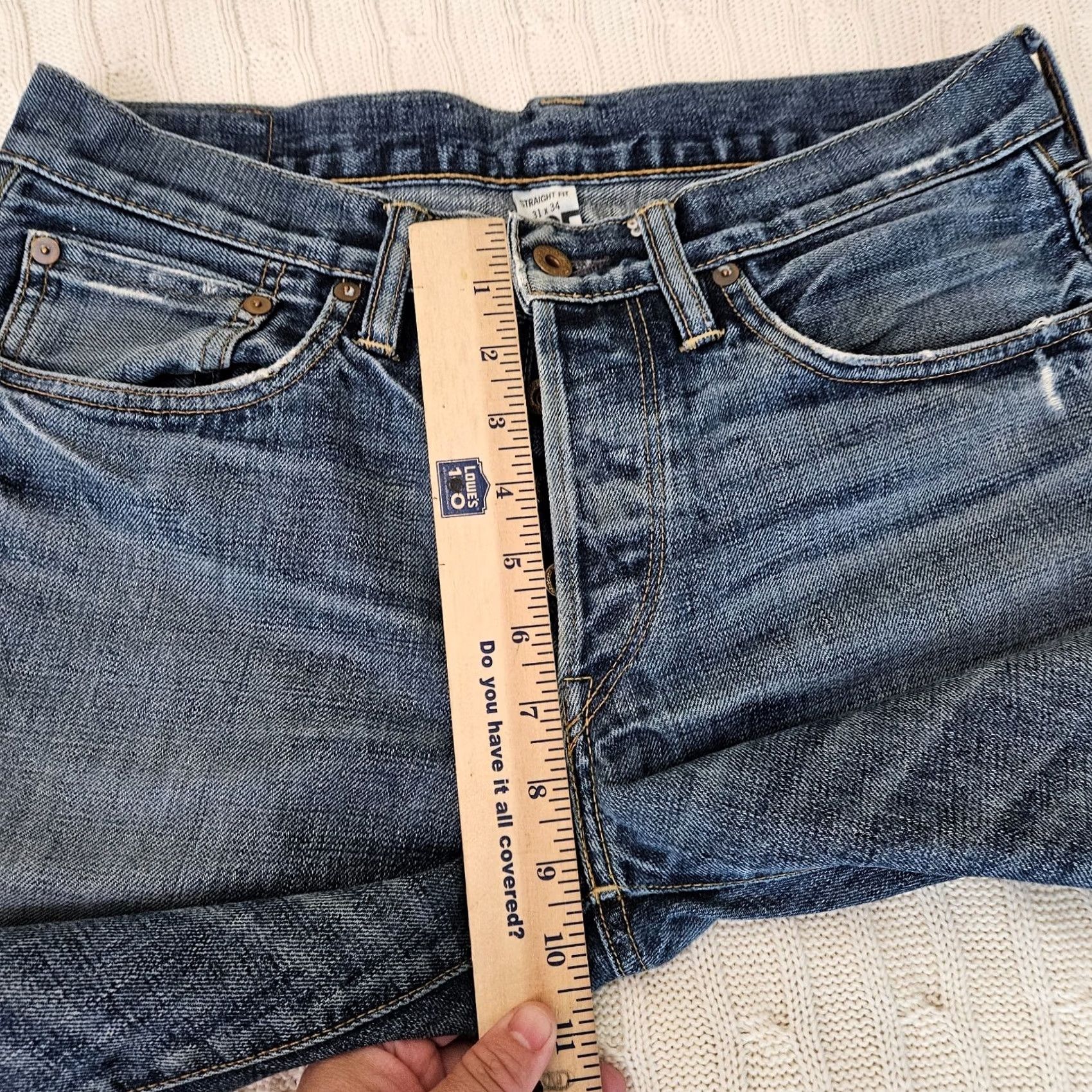Vintage NSF Jeans Regular Straight 31 31x33 Blue Cotton USA Men’s Denim Jeans Button Logo Medium 90s? Size US 31 - 7 Thumbnail