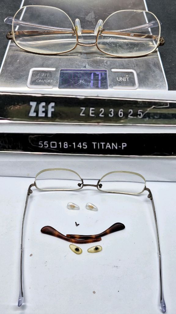 Other Charmant ZEF ZE23625 High-Purity Titanium Half-Rim Glasses Size ONE SIZE - 4 Thumbnail
