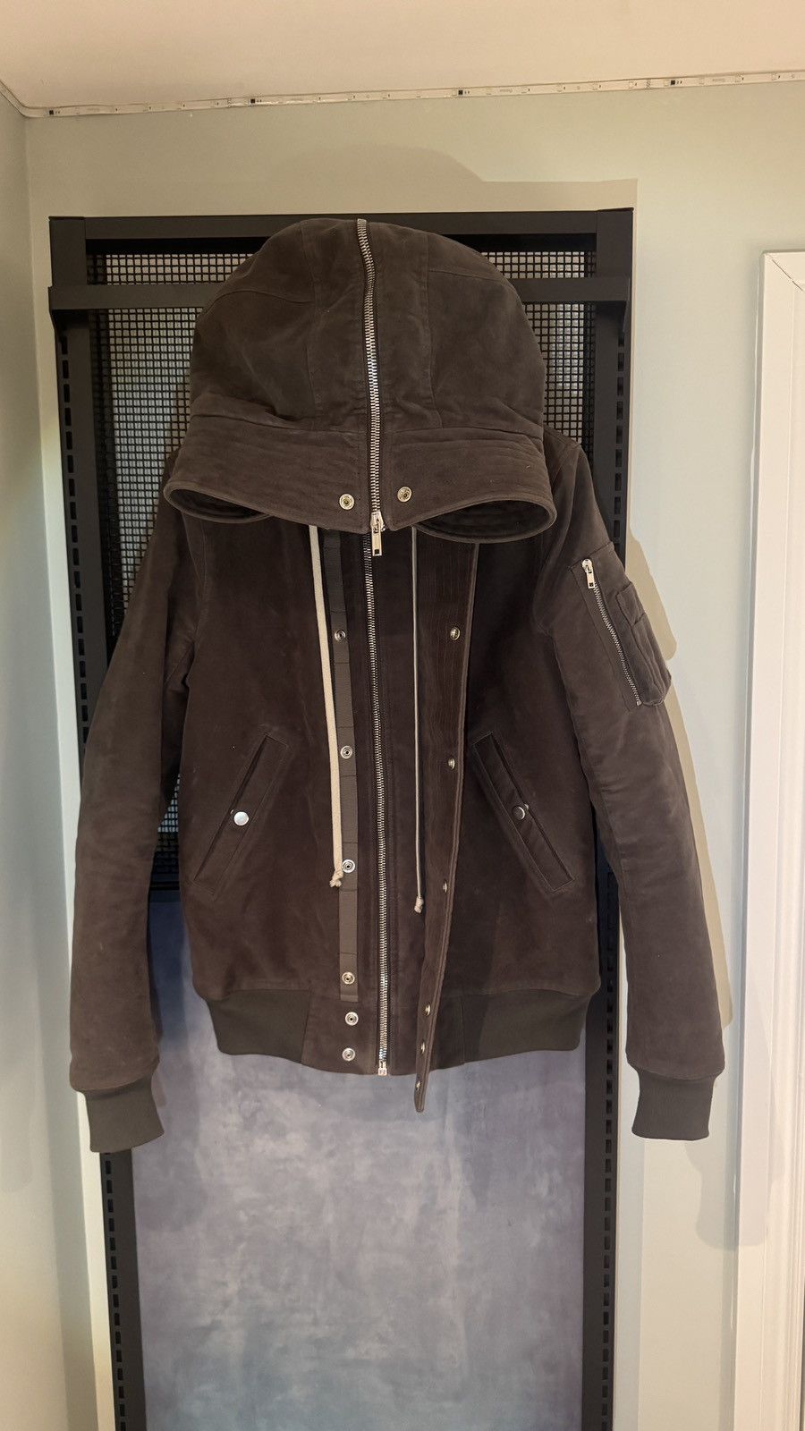 Rick Owens Rick Owens Sisyphus Dark Dust Moleskin Exploder Jacket Size US S / EU 44-46 / 1 - 1 Thumbnail