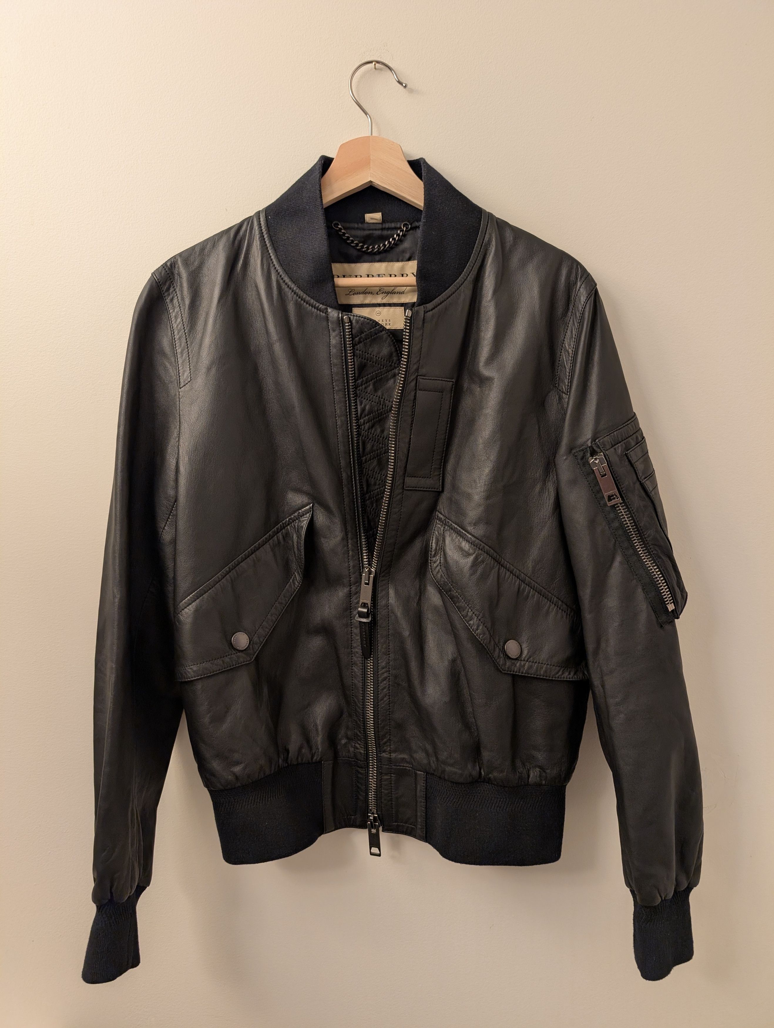 Burberry Super Rare Burberry Brit Leather Biker Jacket